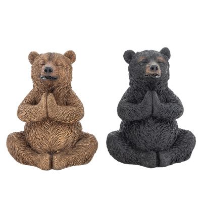 4 1/4 Inches High Assorted Yoga Bear Figurine - Globe Imports