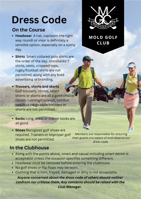 Dress Code - Mold Golf Club