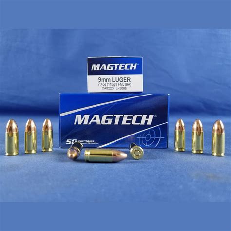 Magtech 9mm Luger FMJ 7,45g/115grs. 1000 Schuss – Waffenhandel Türk