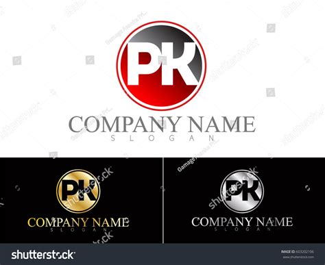 Pk Logo Design Stock Vector (Royalty Free) 603202106