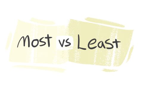 "Most" vs. "Least" in the English Grammar | LanGeek