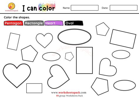 Free Preschool Coloring Pages Shapes And Colors