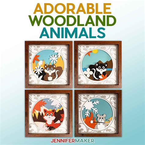 3D Woodland Animals: Mix & Match Designs! - Jennifer Maker Diy Woodland Decor, Glue Crafts ...