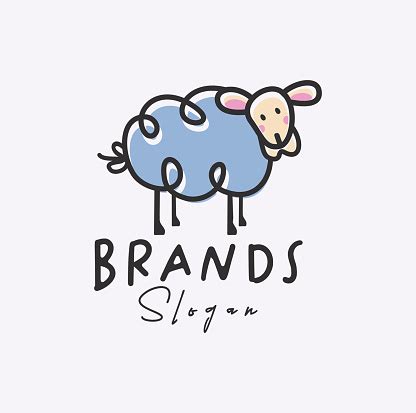 Cute Sheep Logo Mascot Vector Icon Illustration Stock Vector Stock Illustration - Download Image ...