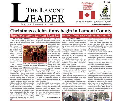 The Lamont Leader - Weekly Newspaper serving Lamont County & Area since ...