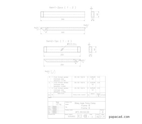 Welding Clamp - CAD design of 90 deg corner jig for pipe welding