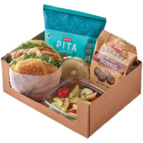 H-E-B Deli Boxed Lunch – Uncured Ham & Swiss Croissant Sandwich - Shop Entrees & sides at H-E-B