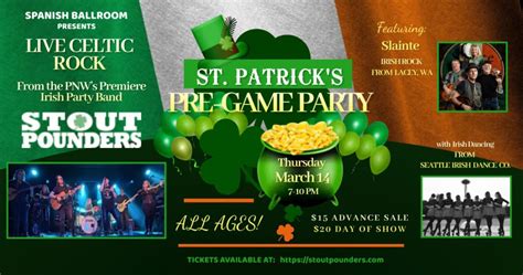 Pre-St. Patricks Party, All Ages, Spanish Ballroom Tacoma!, Spanish ...