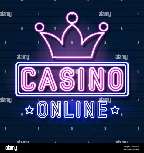 Casino Neon Sign, Bright Signboard, Light Banner. Casino Logo Emblem ...