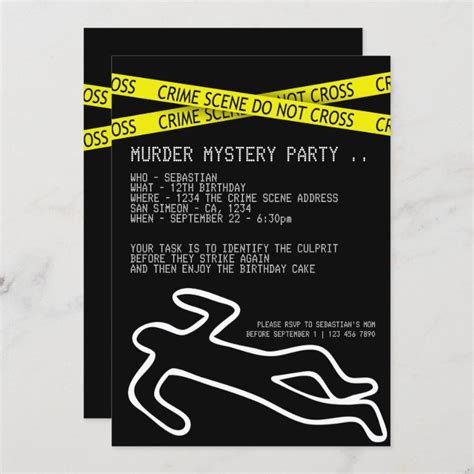 Murder Mystery Party Invitation | Zazzle.com