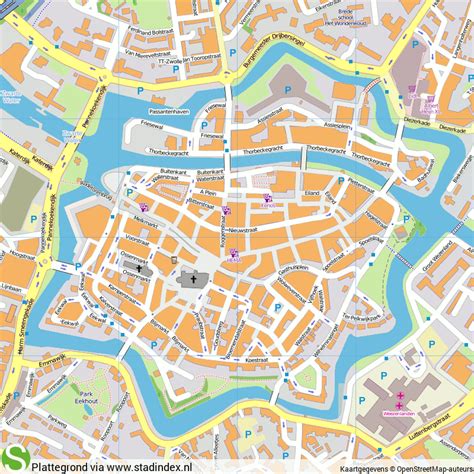 Plattegrond Zwolle - Kaart Zwolle