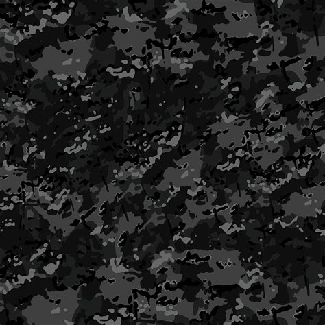 Black Popular Multi Camo Pattern Digital Art by Ross