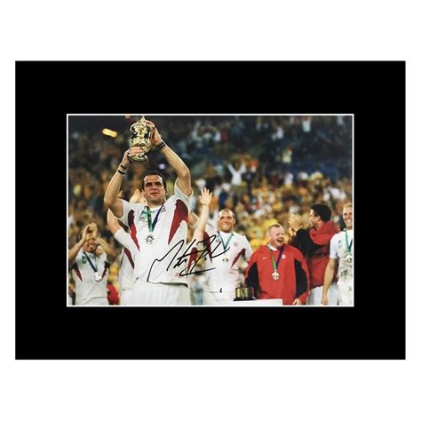 Signed Martin Johnson Photo Display - 16x12 World Cup Winner 2003