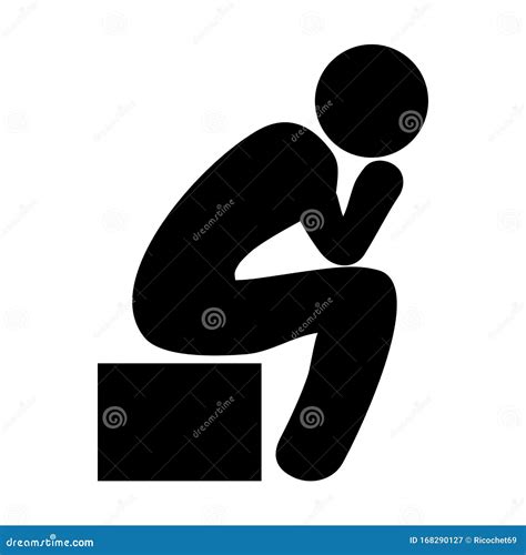 Stress Symbol Icon Illustration Stock Illustration - Illustration of person, crisis: 168290127