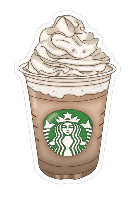 Stickers Discover STARBUCKS FRAPP DIECUT | coffee cup iced coffee ...