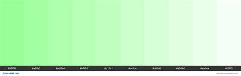 Tints of Mint Green color #98FF98 hex - ColorsWall