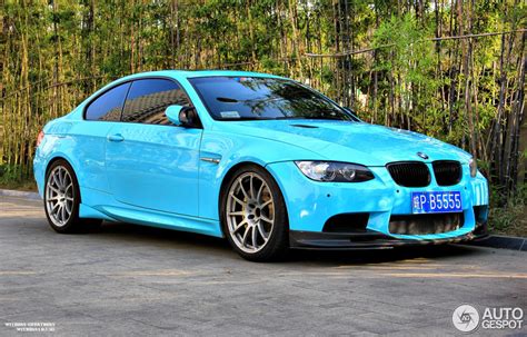 Baby Blue BMW E92 M3 Spotted in China - autoevolution