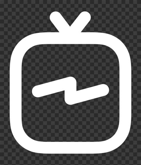 White IGTV Instagram Tv Logo Icon | Citypng