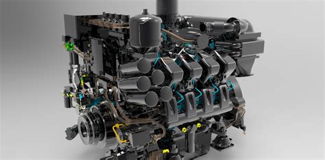 diesel engine | 3D CAD Model Library | GrabCAD