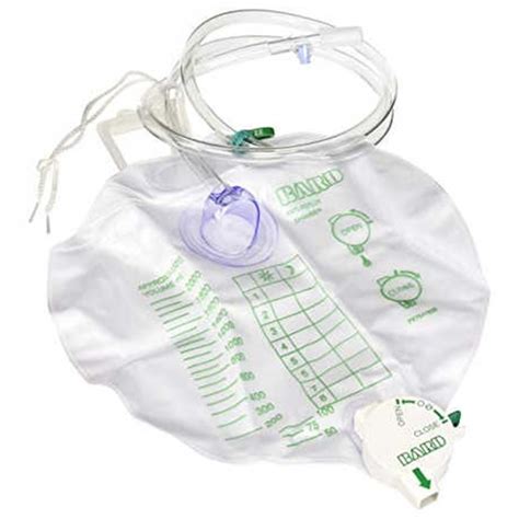 Bard Drainage Bag with Bard Safety-Flow Outlet Device at HealthyKin.com