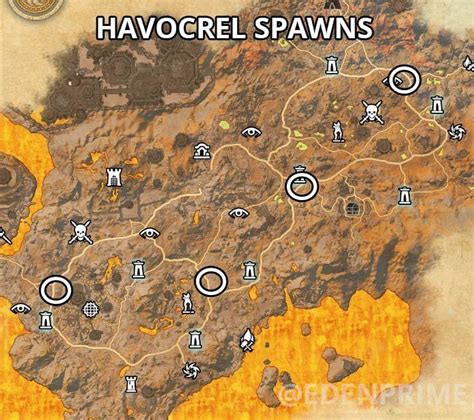 Havocrel Spawn Locations Guide for ESO - Wandering Bosses Deadlands ...