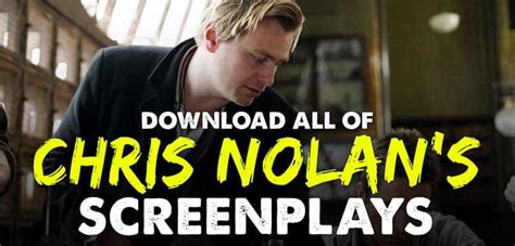 You Can Now Download all of Christopher Nolan’s Screenplays - TVovermind