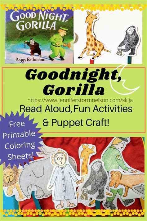 Goodnight, Gorilla Read Aloud, Activities & Free Printable Puppet Craft! | Goodnight gorilla ...