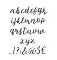 Script font alphabet written with a brush Vector Image