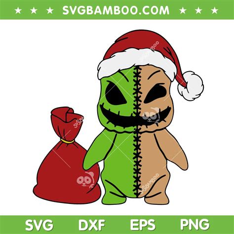 Baby Oogie Boogie Christmas SVG, Sack Baby Santa