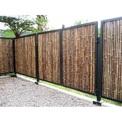 4 ft x 8 ft Natural Full Round Rolled Bamboo Privacy Fence Screen - 1pc - Bed Bath & Beyond ...