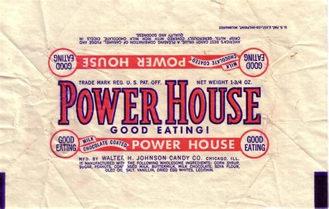 1950s Power House – Candy Wrapper Archive