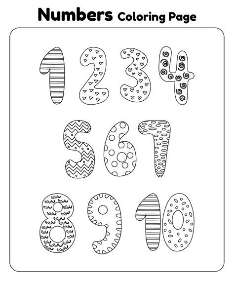 Best Printable Numbers 1 10 For Preschoolers - Coloring Home