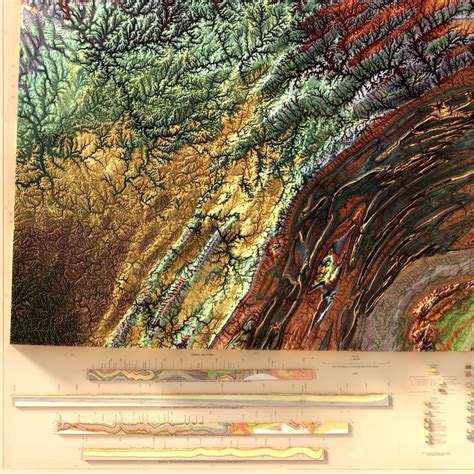 Pennsylvania Geologic Map Vintage Map Elevation Map - Etsy