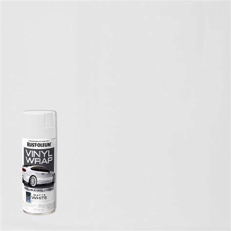 Rust-Oleum Automotive 11 oz. Vinyl Wrap Matte White Peelable Coating Spray Paint 372514 - The ...