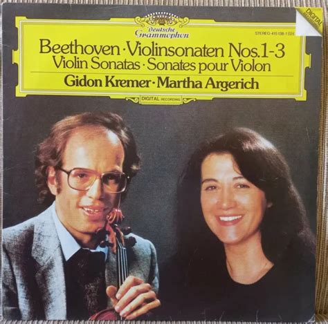 GIDON KREMER / Martha Argerich Lp Beethoven Violin Sonatas 1 & 3 ...