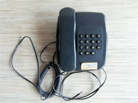 Push Button Wall Phone for Parts Dark Gray Wall Telephone VEF