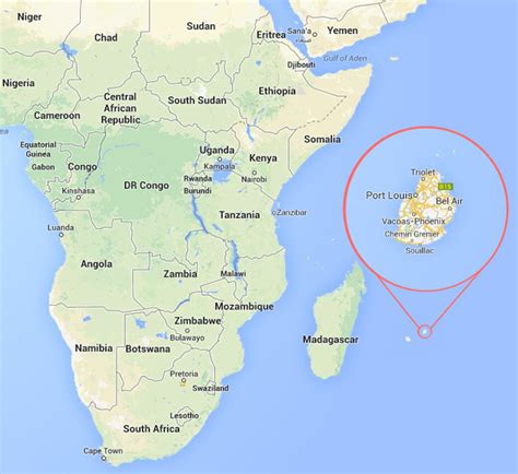 (Map of where Mauritius is located)