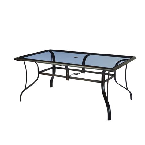 Hampton Bay Statesville Rectangular Glass Patio Dining Table | Shop Your Way: Online Shopping ...