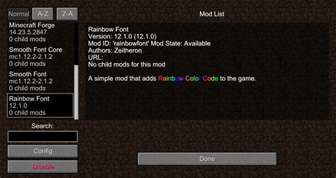 Rainbow Font - Minecraft Mods - CurseForge