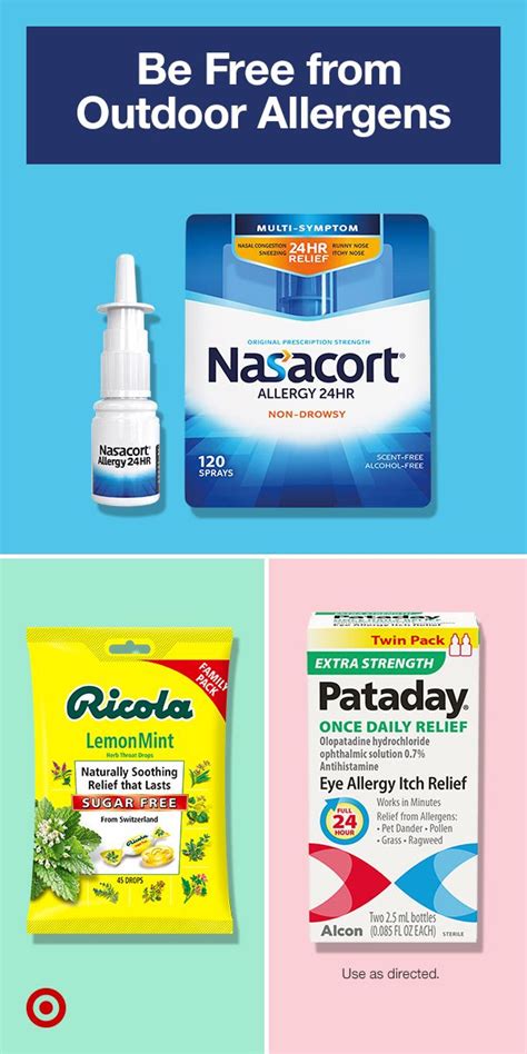 Say goodbye to allergy symptoms with Pataday, Ricola & Nasacort