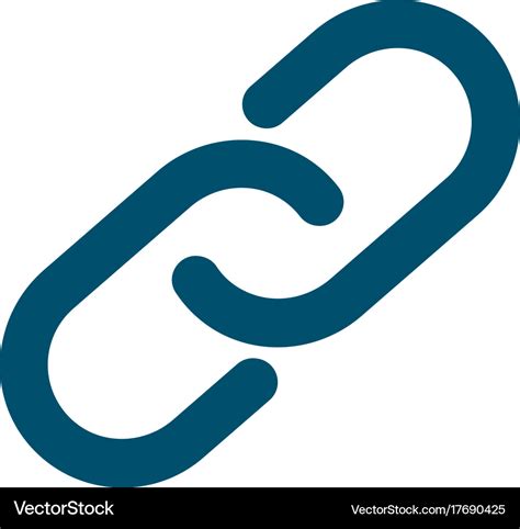 Chain connection element symbol icon Royalty Free Vector
