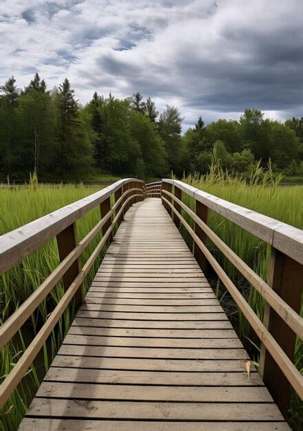 Premium AI Image | wooden footbridge professional high quality