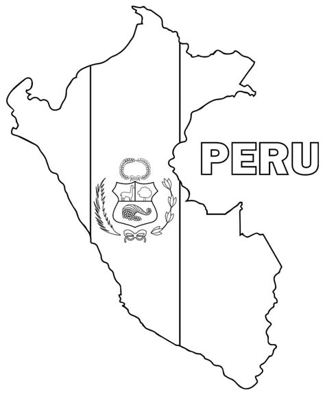 Peru Map and Flag