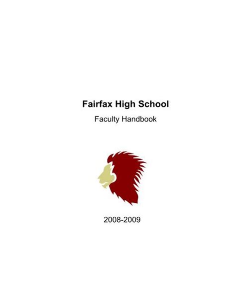 handbook 2008-2009.pdf - Fairfax Senior High School