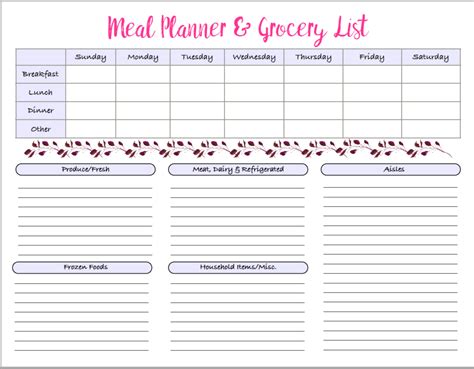 4 Free Printable Meal Planners & Grocery Lists: Save Time & Money