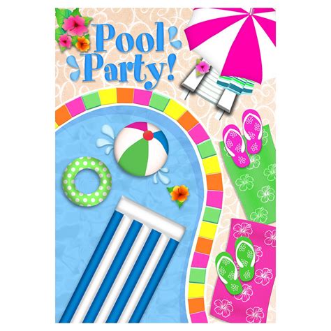 Pool Party Clip Art - Invitation Design Blog