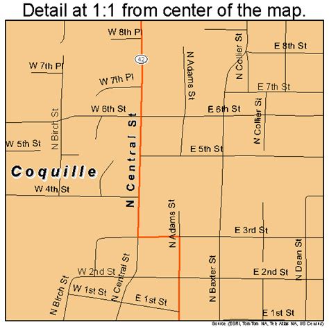 Coquille Oregon Street Map 4115350