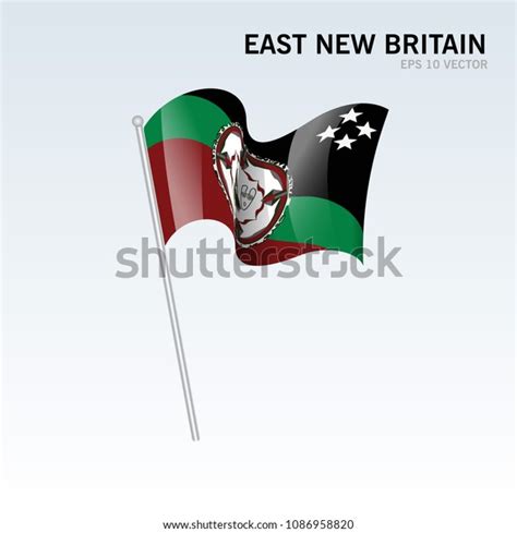 Waving Flag East New Britain Provincesautonomous Stock Vector (Royalty Free) 1086958820 ...