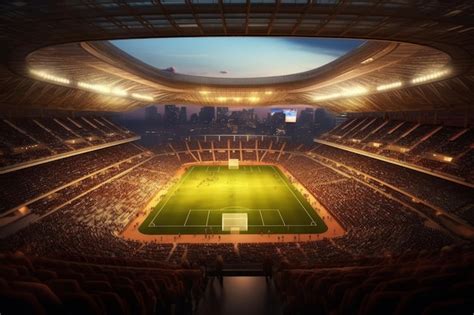 Premium Photo | Football stadium inside