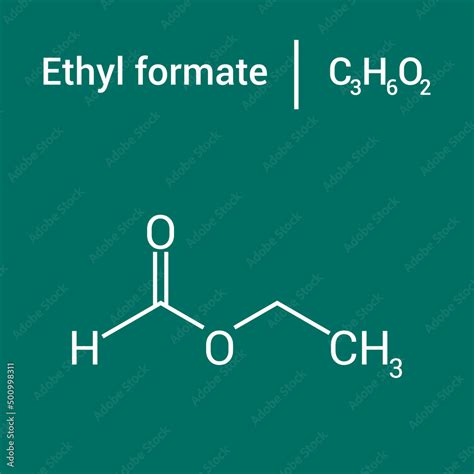 chemical structure of Ethyl formate (C3H6O2) Stock Vector | Adobe Stock